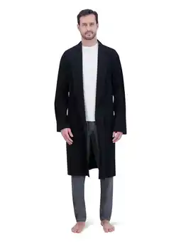 Walmart George Men's Shawl Collar Cotton Robe with Wicking and Front Pockets, One Size Fits Most offer