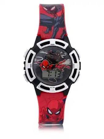 Walmart Marvel Spider-Man Childrens Unisex LCD Watch with Flashing Lights (SPD4933WM) offer