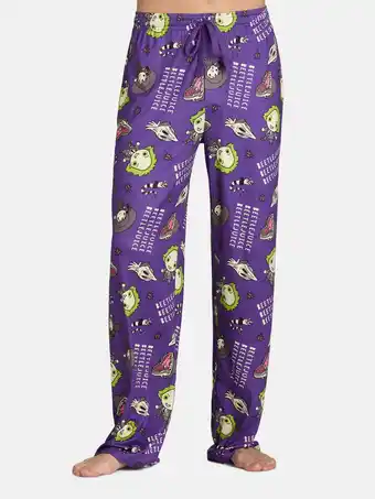 Walmart Beetlejuice Men's and Big Men’s Print Pajama Pants, Sizes S-2XL offer