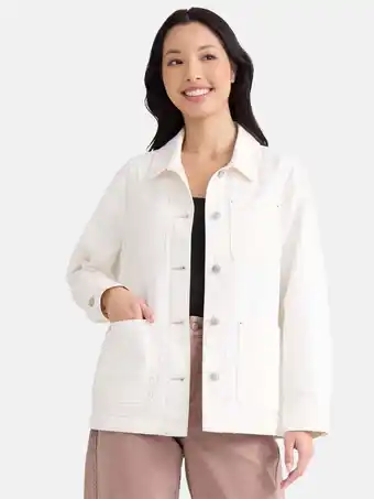 Walmart Time and Tru Women's and Women’s Plus Denim Utility Jacket, Sizes XS-4X offer