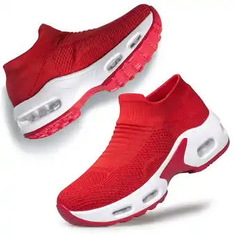 Walmart YHOON Women's Slip On Walking Shoes Breathable Lightweight Mesh Casual Shoes offer