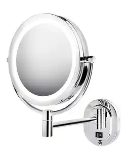 Walmart Jerdon HL165CLD 5X-1X Magnification 8 LED Lighted Wall Mount Mirror, Chrome, Direct Wire offer