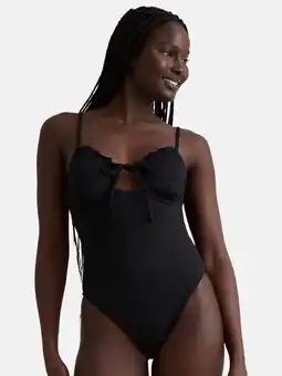 Walmart Celebrity Pink Women's Rib Underwire One Piece Swimsuit, Sizes XS-XXL offer