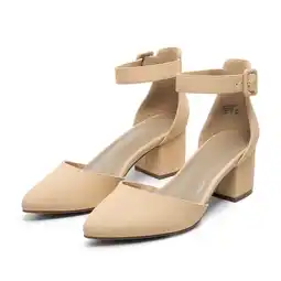 Walmart BURUDANI Women's Strappy Chunky Heel Dress Pump Shoes offer