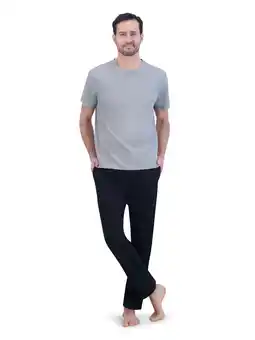 Walmart Hanes Men's ComfortSoft Jersey Short Sleeve Crew Tee and Pants Sleep Set, 2-Piece, Sizes S-2XL offer