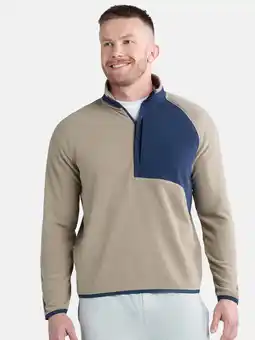 Walmart Ozark Trail Men's and Big Men's Micro Fleece Half Zip Pullover, Sizes S-3XL offer