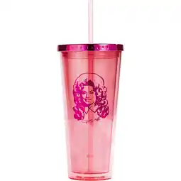 Walmart Dolly Parton Pink Plastic Tumbler 24 Ounces offer
