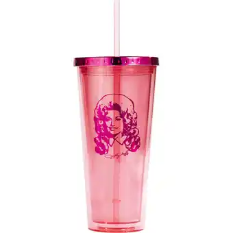 Walmart Dolly Parton Pink Plastic Tumbler 24 Ounces offer