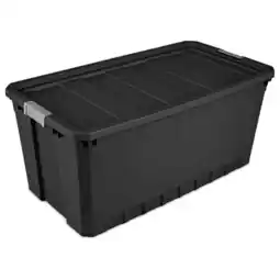 Walmart Sterilite 50 Gal Rugged Industrial Stackable Storage Tote with Lid, 3 Pack offer