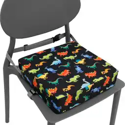 Walmart Dznils Toddler Booster Seat for Dining Table, with Safety Buckles, Non-Slip Bottom, Black Dinosaur offer