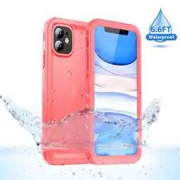Walmart SPORTLINK Waterproof Case for iPhone 11 6.1-inch Screen Shockproof Protective Cover - Pink offer