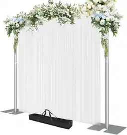 Walmart Emart Heavy Duty Backdrop Stand,10x10ft Adjustable Metal Background Frame with 9.26lb Steel Base offer