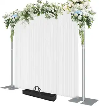 Walmart Emart Heavy Duty Backdrop Stand,10x10ft Adjustable Metal Background Frame with 9.26lb Steel Base offer