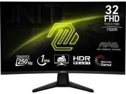 Walmart MSI 32 250Hz (OC) VA FHD Gaming Monitor 81% Adobe RGB / 78% DCI-P3 /101% sRGB MAG 32C6X offer