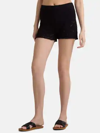 Walmart Time and Tru Women's and Women's Plus Cotton Macrame Coverup Shorts, Sizes XS-2X offer