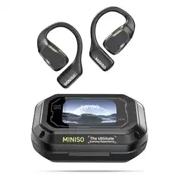 Walmart MINISO M98 Open Ear Headphone with LED Display Screen Bluetooth 5.4 Earphones Wireless Earbuds offer