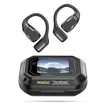 Walmart MINISO M98 Open Ear Headphone with LED Display Screen Bluetooth 5.4 Earphones Wireless Earbuds offer