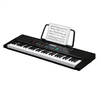 Walmart Glarry Plastic Portable 61 Keys Keyboard Piano for Beginners, Black offer