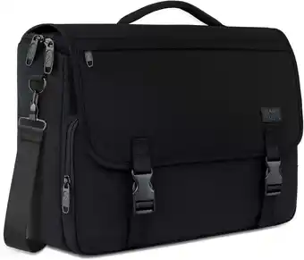 Walmart Matein Messenger Bag for Men, 15.6'' Water-Resistant Laptop Briefcase Bag with Shoulder Strap, Black offer