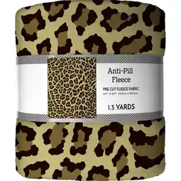 Walmart David Textiles 54 x 60 Heavenly Plush Fleece Leopard Precut Sewing & Craft Fabric, Brown offer