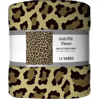 Walmart David Textiles 54 x 60 Heavenly Plush Fleece Leopard Precut Sewing & Craft Fabric, Brown offer