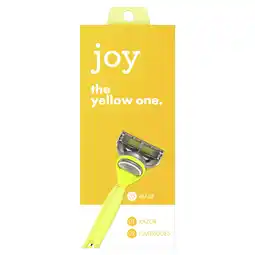 Walmart Joy Razor Handle and 2 Blade Refill Cartridges, Yellow offer