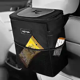 Walmart HOTOR Car Trash Can with Lid, Leak-Proof Car Garbage Can with Mesh Pockets, Car Accessories offer