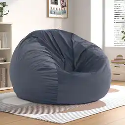 Walmart Bean Bag Chair Full Size ZETDIY Foam Filled with Removable Cover offer
