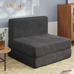 Walmart Aiho Futon Sofa Bed , Recliner Sofa Couch for Bedroom , Living Room ,Dark Gray offer
