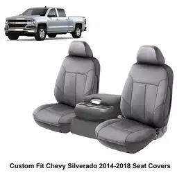 Walmart Auto Drive Leather Seat Cover Fit for CHEVY SILVERADO 2014-2018 Grey offer