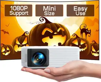 Walmart 1080P Projectors LCD 3.0 Compatible with PC/Phone Projector，1 Pack offer