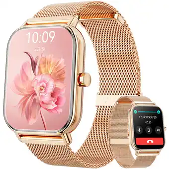 Walmart LZUEFK 1.85″ Smartwatch, Multiple Sports Modes,IP67 Waterproof Smartwatch(Gold） offer