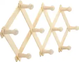 Walmart NOGIS Expanding Coat and Hat Racks, Wood Brown offer