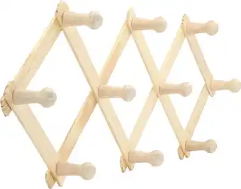 Walmart NOGIS Expanding Coat and Hat Racks, Wood Brown offer