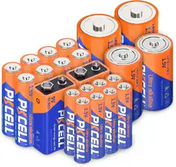 Walmart Total 22pcs PKCELL AA Batteries AAA Batteries C Batteries D Batteries And 9V Batteries offer