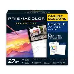 Walmart PRISMACOLOR TECHNIQUE Sunset Drawing Art Set, Digital Lessons, Level 2 offer