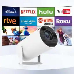 Walmart Dracolight Mini Projector with WiFi and Bluetooth,4K 1080P Supported,Outdoor Movie Projector offer