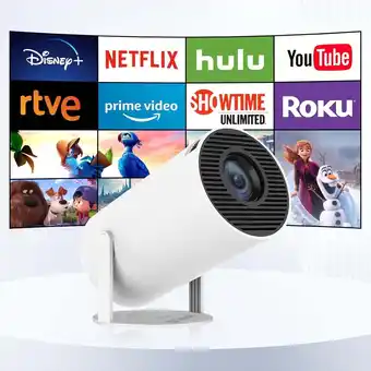 Walmart Dracolight Mini Projector with WiFi and Bluetooth,4K 1080P Supported,Outdoor Movie Projector offer