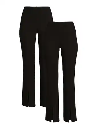 Walmart Time and Tru Women's Flare Ponte Pants, 2-Pack, 30 Inseam for Regular, Sizes XS-XXL offer