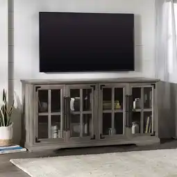 Walmart Walker Edison Farmhouse 4-Door TV Stand for TVs up to 65, Grey Wash offer