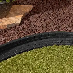 Walmart GroundSmart Brickface Landscape Edging, 4' Black Rubber Garden Edging Border, 48 pack offer