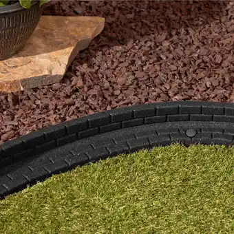Walmart GroundSmart Brickface Landscape Edging, 4' Black Rubber Garden Edging Border, 48 pack offer