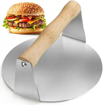 Walmart LotFancy Burger Press, 6 Stainless Steel Burger Smasher for Griddle, Bbq, Cookouts, Round offer