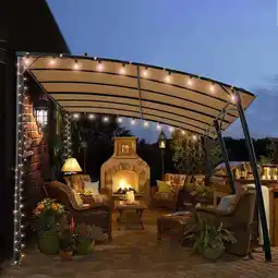 Walmart AECOJOY 13'x10' Outdoor Wall Mounted Gazebo, Outdoor Pergola-Beige offer