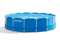 Walmart Intex 15' x 48 Metal Frame Above Ground Pool with Filter Pump offer