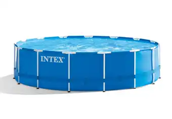 Walmart Intex 15' x 48 Metal Frame Above Ground Pool with Filter Pump offer