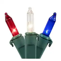 Walmart Northlight Mini Patriotic String Lights - Red, White and Blue - 20.25' - Green Wire - 100ct offer