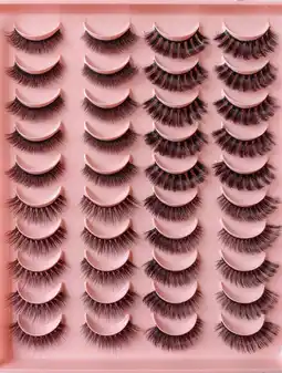 Walmart HBZGTLAD 20 Pairs Fluffy Soft Curl Lash Mix Style False Eyelashes Extension offer