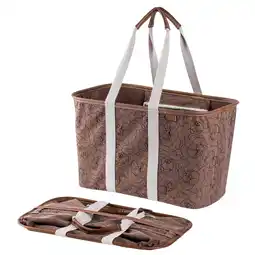 Walmart CleverMade Collapsible Canvas Tote Bag, 5 Gal, Pretty in Peony offer
