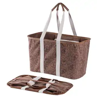Walmart CleverMade Collapsible Canvas Tote Bag, 5 Gal, Pretty in Peony offer